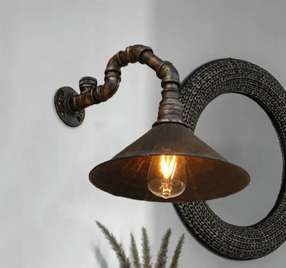 Applique Murale Laiton Antique, Style Industriel