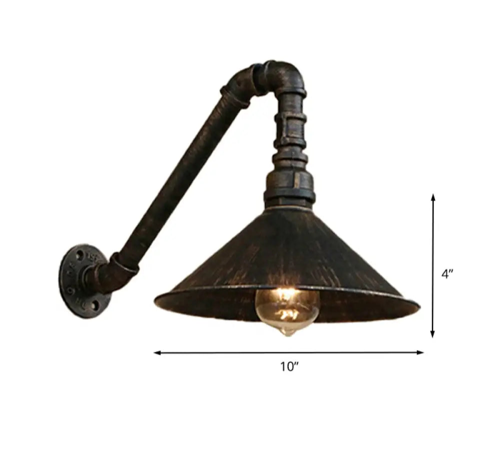 Applique Murale Laiton Antique, Style Industriel