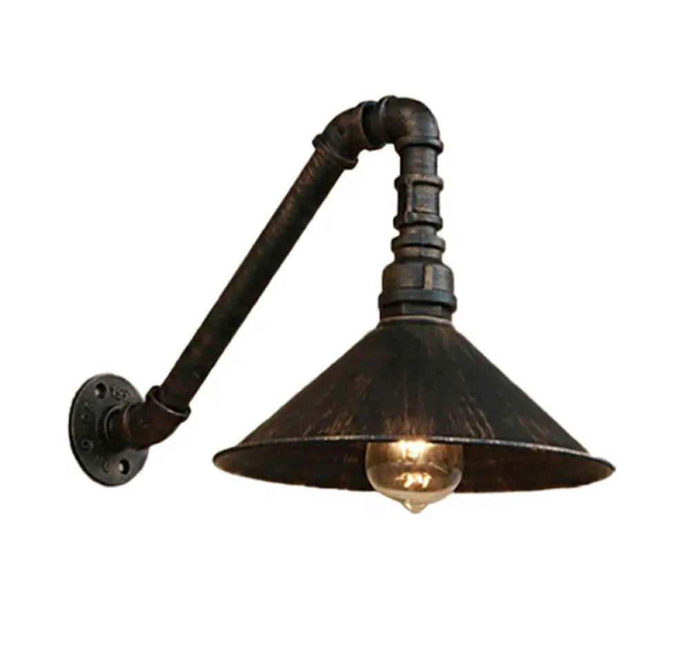 Applique Murale Laiton Antique, Style Industriel