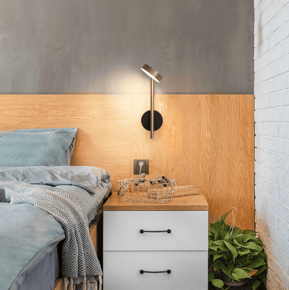 Applique Murale Moderne LED Réglable Laiton Noir
