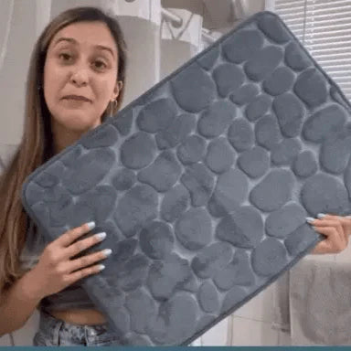 Tapis Absorbant Antidérapant, Design Galets Moelleux
