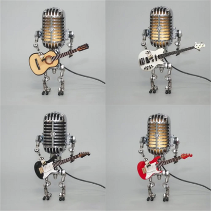Guitarlamp | Lampe Robot avec Guitare | Éclairage Original et Artistique