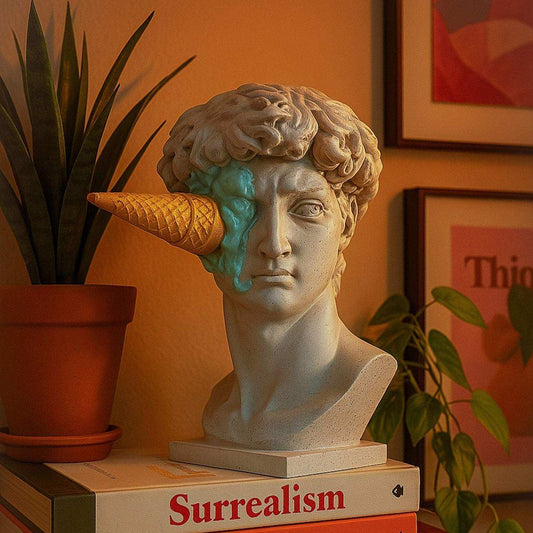 Sculpture Haagen David, Décor Classique Humoristique