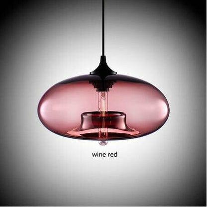 Suspension en Verre Kúla, Style Nordique, Abat-Jour Coloré