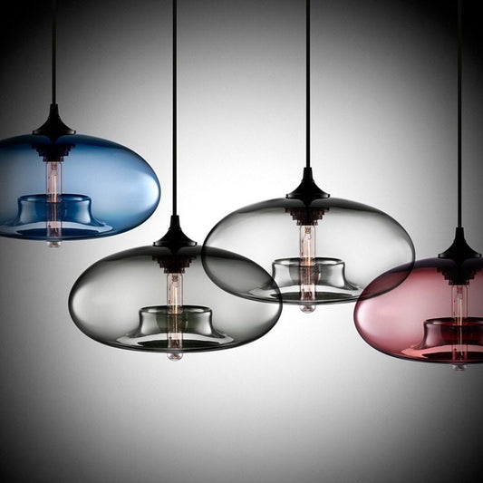 Suspension en Verre Kúla, Style Nordique, Abat-Jour Coloré