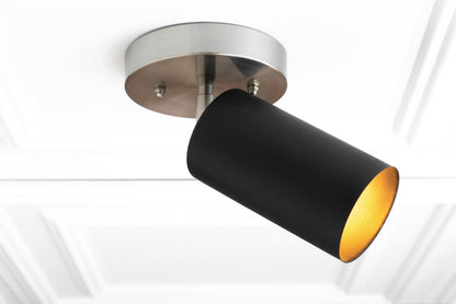 Spot Orientable Plafond Moderne – Laiton ou Noir Mat