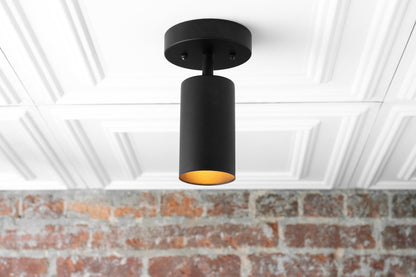 Spot Orientable Plafond Moderne – Laiton ou Noir Mat