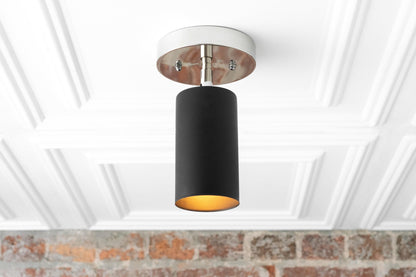 Spot Orientable Plafond Moderne – Laiton ou Noir Mat
