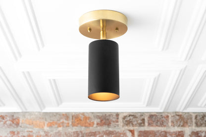 Spot Orientable Plafond Moderne – Laiton ou Noir Mat