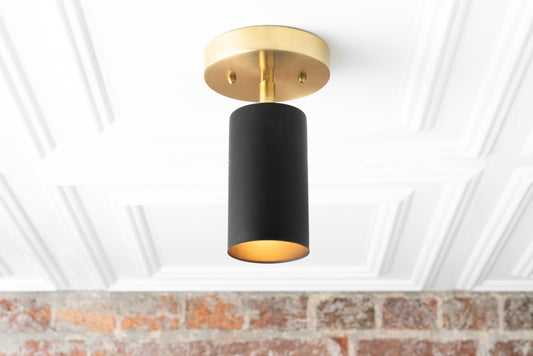 Spot Orientable Plafond Moderne – Laiton ou Noir Mat