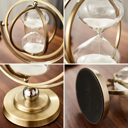 Sablier Scandinave Métal Doré Design