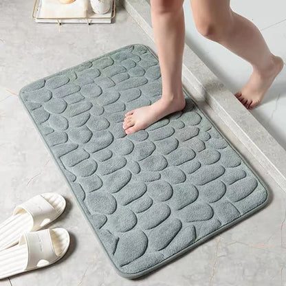 Tapis Absorbant Antidérapant, Design Galets Moelleux