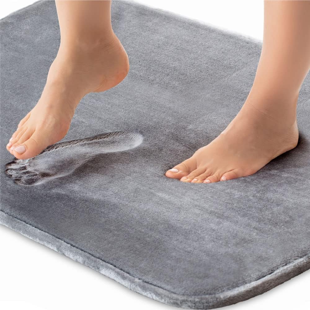 Tapis de Bain Mousse Mémoire, Antidérapant et Doux
