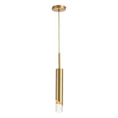 Suspension LED Nordique Tube Noir ou Doré Moderne