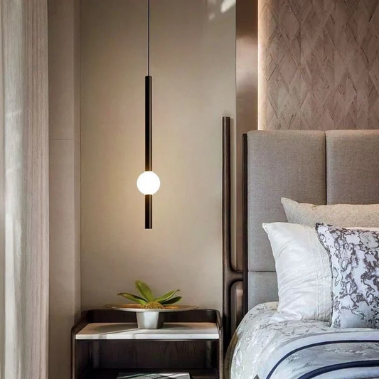 Suspension LED Tubulaire Moderne Noir et Blanc
