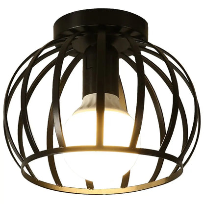 Plafonnier Industriel Noir Métal Design Ouvert