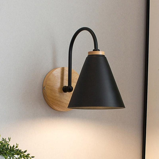 Applique Murale Moderne Fer & Bois Style Nordique