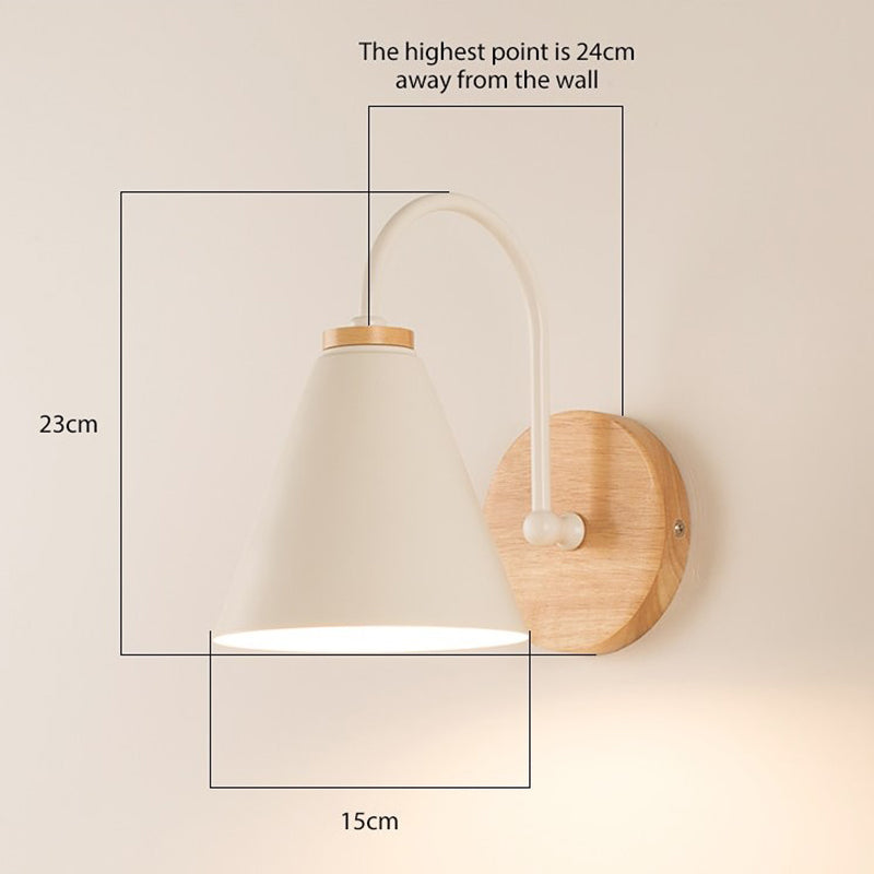 Applique Murale Moderne Fer & Bois Style Nordique