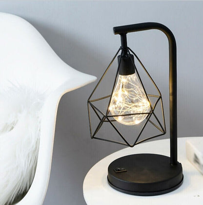 Lampe de Chevet Industrielle LED Sans Fil – Style Vintage avec Ampoule Suspendue