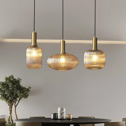 RetroCharm Lamps – Lampe suspendue vintage en verre coloré pour décoration intérieure