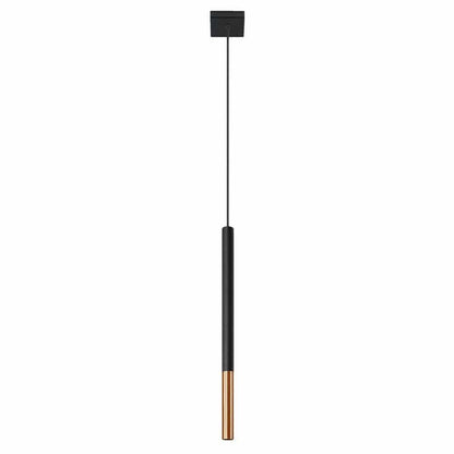 Suspension Cuisine Design Métal Noir et Cuivre LED 12W