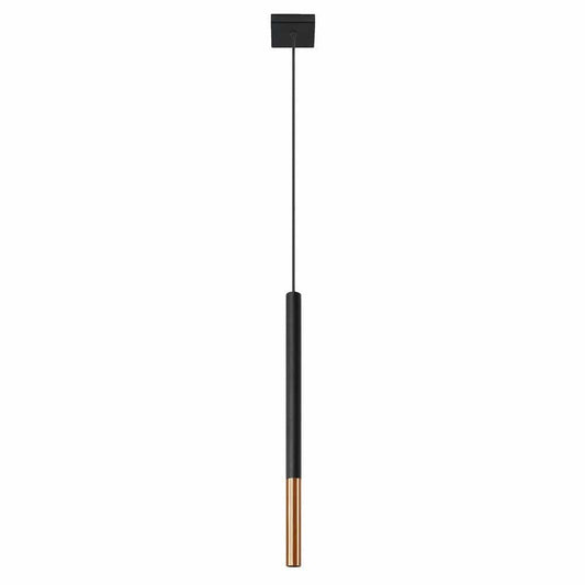 Suspension Cuisine Design Métal Noir et Cuivre LED 12W