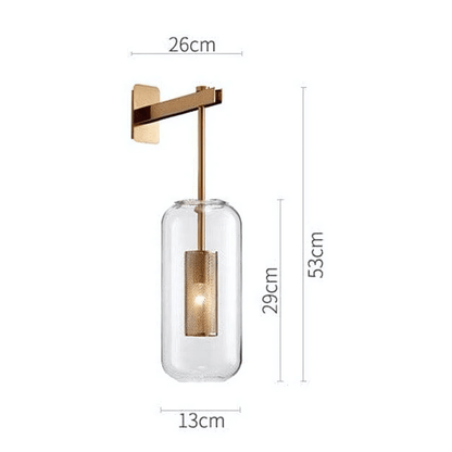 Applique Murale LOFT, Verre Transparent & Métal