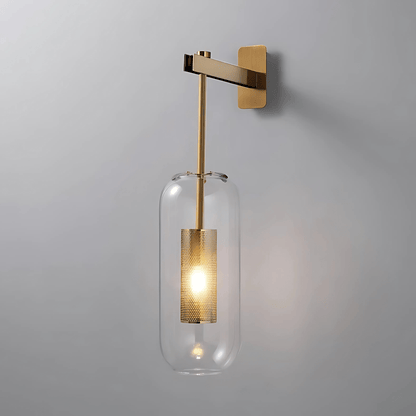 Applique Murale LOFT, Verre Transparent & Métal