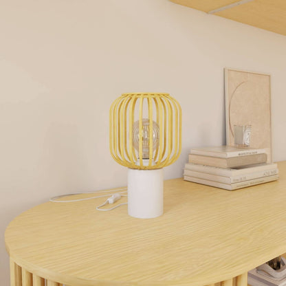 Lovi LED Table Lamp - Lampe de table en bois avec abat-jour en cage