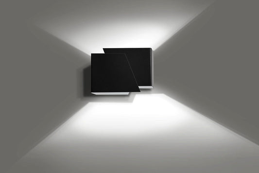 Applique Murale Noire Design Moderne en Acier