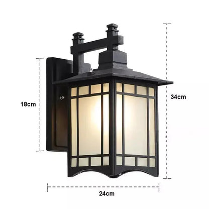 Applique Extérieure Style Japonais, IP55 E27, 34x24cm