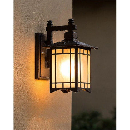 Applique Extérieure Style Japonais, IP55 E27, 34x24cm