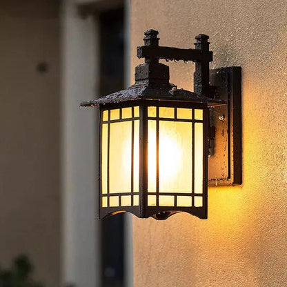 Applique Extérieure Style Japonais, IP55 E27, 34x24cm