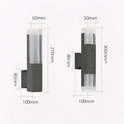Applique Murale Extérieure LED Noire IP65
