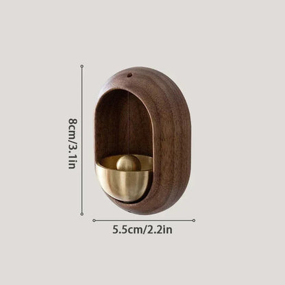 Sonnette Méditative Bois & Laiton – Carillon Apaisant pour Porte & Intérieur