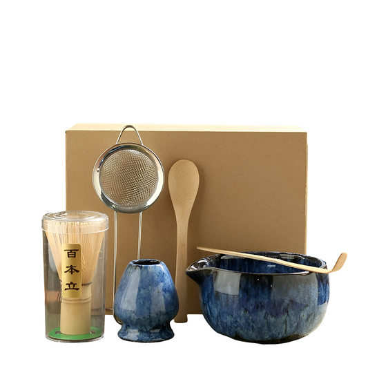 Set Matcha Traditionnel 6 pièces en Bambou & Céramique
