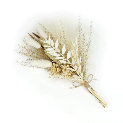Bouquet Artificiel Herbes Séchées, 30cm, Style Bohème