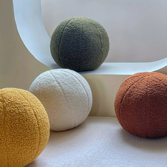 Coussin Boule Déco, Housse Amovible, Confort Moelleux