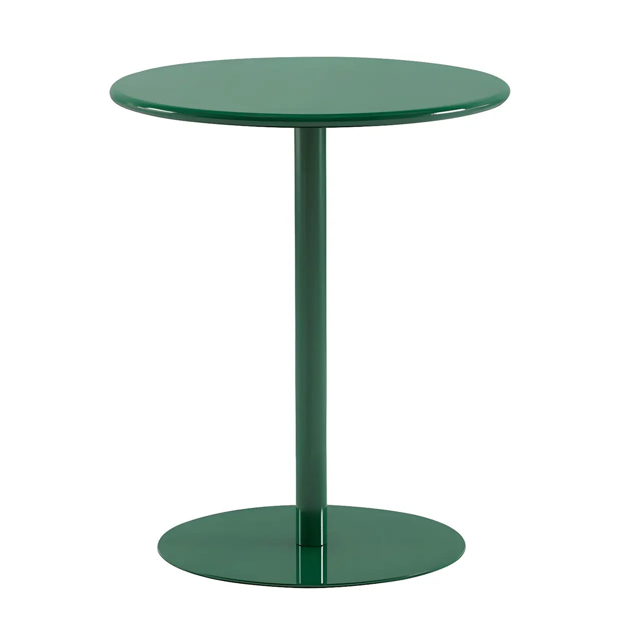 Table d’Appoint Ronde en Métal Finition Noire Minimaliste