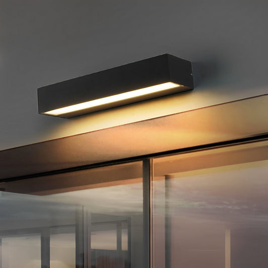 Applique Murale Extérieure LED Noire – Design Minimaliste Étanche