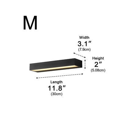Applique Murale Extérieure LED Noire – Design Minimaliste Étanche