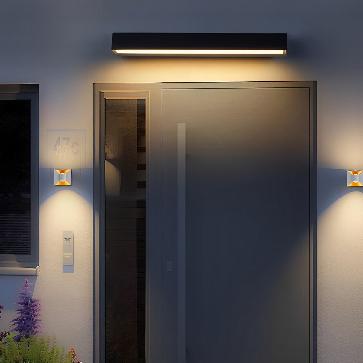 Applique Murale Extérieure LED Noire – Design Minimaliste Étanche