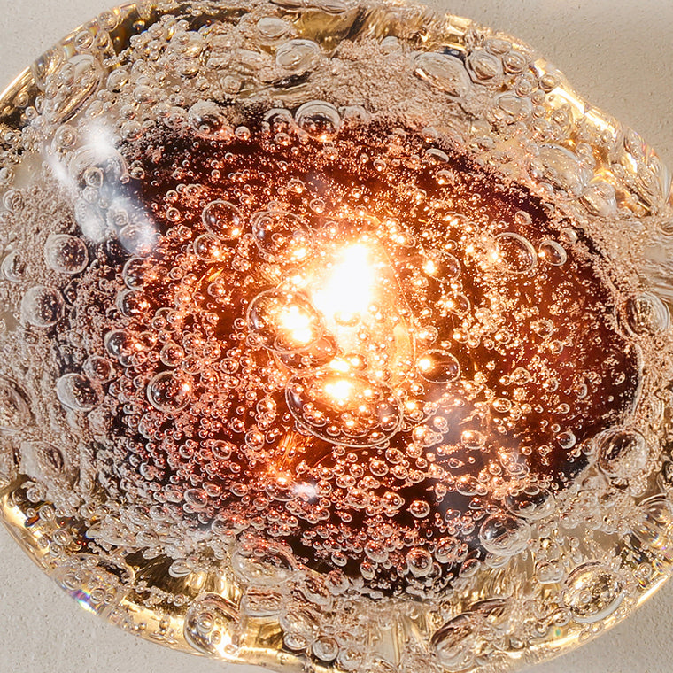 Applique Murale LED Verre Soufflé Effet Bulles