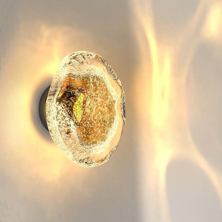 Applique Murale LED Verre Soufflé Effet Bulles