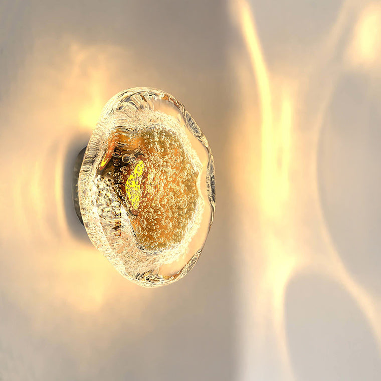 Applique Murale LED Verre Soufflé Effet Bulles