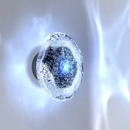 Applique Murale LED Verre Soufflé Effet Bulles