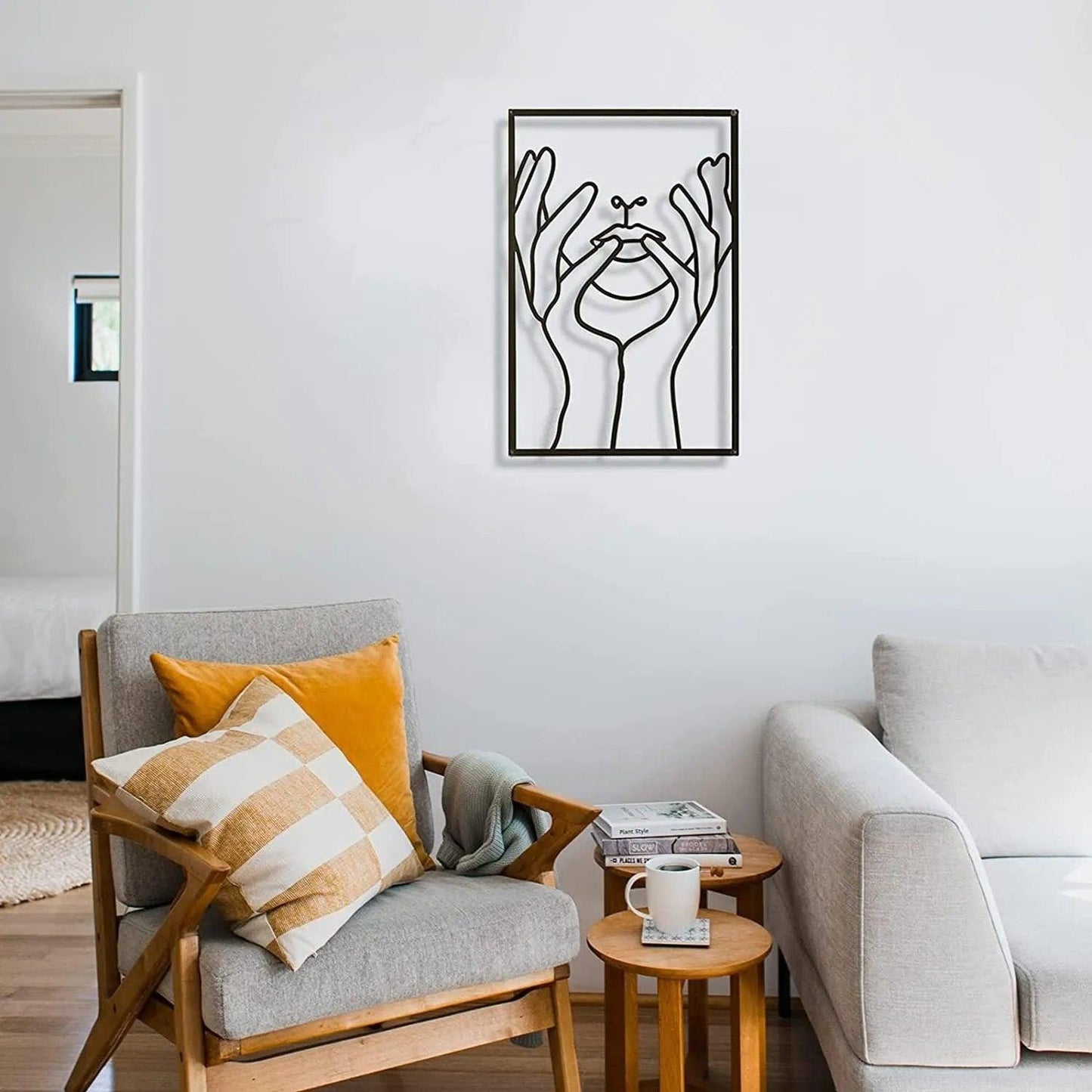 Décoration Murale Femme en Fer – Silhouette Abstraite Moderne