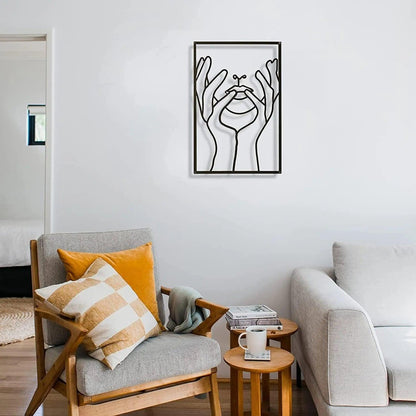 Décoration Murale Femme en Fer – Silhouette Abstraite Moderne