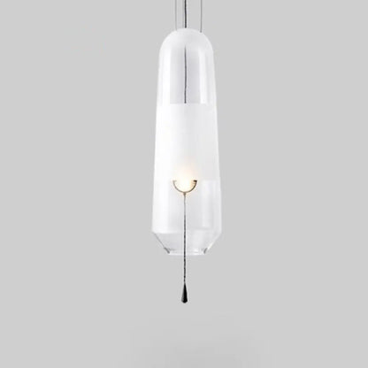 Suspension Moderne Cylindrique Verre Fumé ou Ambre