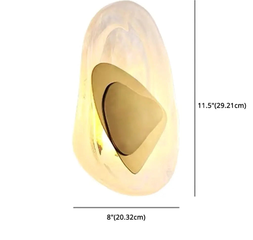 Applique Murale Nordique Moderne, Verre et Métal Noir